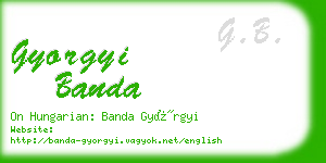 gyorgyi banda business card